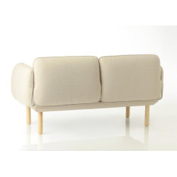 Canapé moderne en tissu lin blanc COCOON