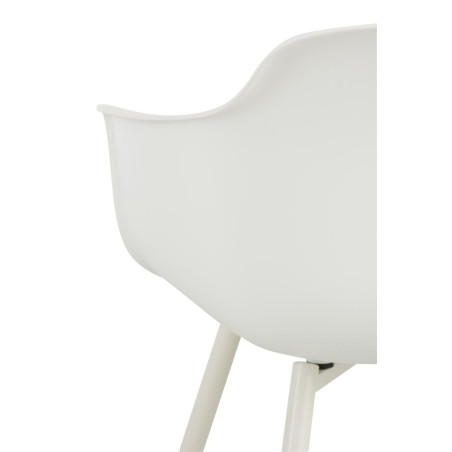 Chaise moderne coque blanche Sam