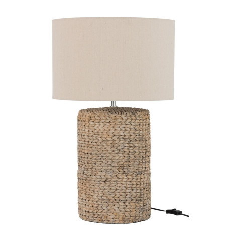 Lampe effet corde et coton clair