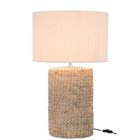 Lampe effet corde et coton clair