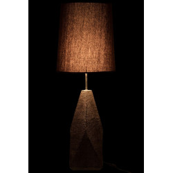 Lampe haute forme géométrique céramique marron