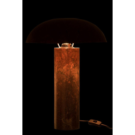 Lampe champignon marron vieilli
