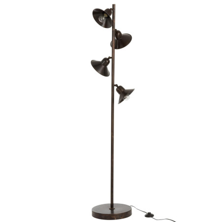 Lampe de lecture rétro métal marron foncé 4 branches