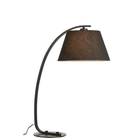 Lampe pied arrondi métal noir