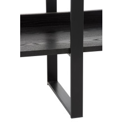 Etagère en métal noir 4 planches en bois