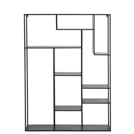 Etagère moderne en métal noir multiples niveaux