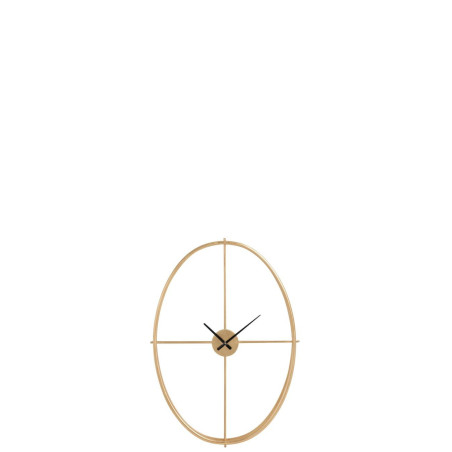 Horloge ovale design moderne métal or