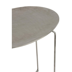 Table d'appoint minimaliste en métal ZIG