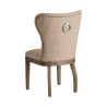 Chaise en tissus naturel avec finition cloutée Vical Home