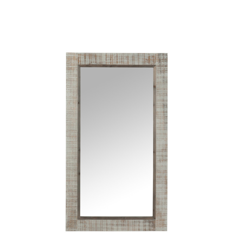Miroir rectangulaire en bois gris