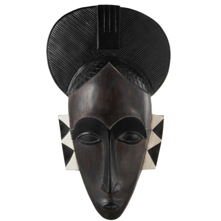 Masque visage femme africaine noir et blanc