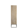 Armoire 3 portes 4 tiroirs rotin tissé bois manguier naturel