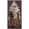 Grande toile Ethnique chic Homme africain Tribal Marron et blanc