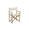 Chaise régisseur bambou naturel et textile blanc