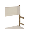 Chaise régisseur bambou naturel et textile blanc