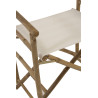 Chaise régisseur bambou naturel et textile blanc