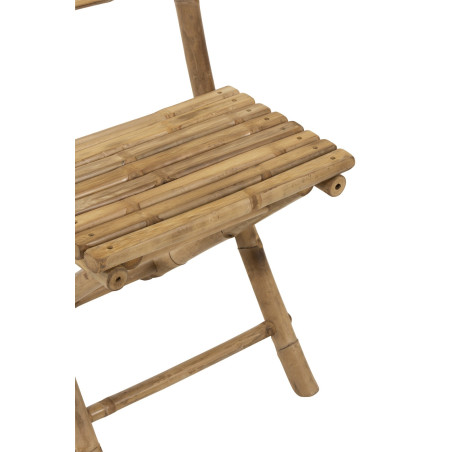 Chaise pliable en bambou naturel