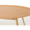 Table basse moderne ovale naturel Frêne