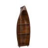 Étagère forme bateau en bois marron chic