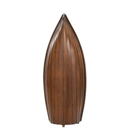 Étagère forme bateau en bois marron chic