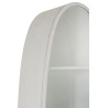 Armoire ovale blanche 1 porte vitrée
