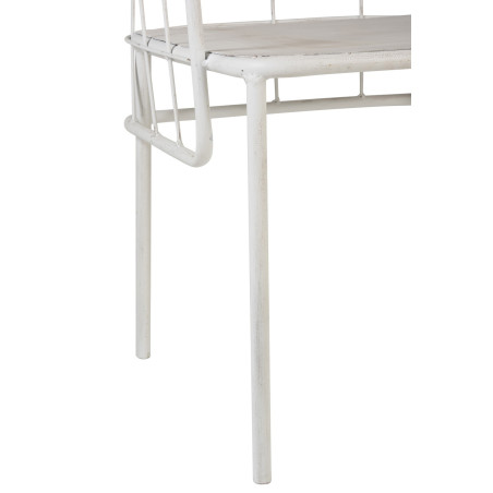 Chaise moderne métal grillagé blanc Cuve