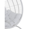 Fauteuil suspendu rond acier blanc