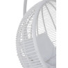 Fauteuil suspendu rond acier blanc