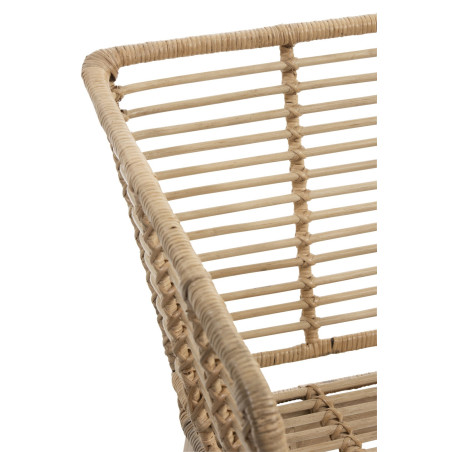 Chaise en bois de manguier et rotin naturel Nany