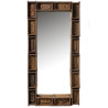 Grand miroir coloniale en bois recyclé marron Bacs