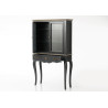 Vitrine chic en bois gris anthracite Murano Celeste