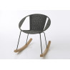 Rocking chair moderne textile baya gris foncé