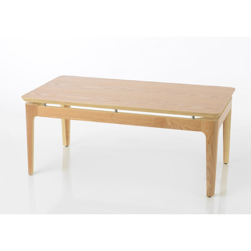 Table basse moderne rectangulaire Frêne