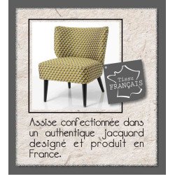 Fauteuil chauffeuse moutarde Vadim