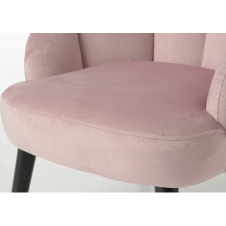 Fauteuil coquillage rose