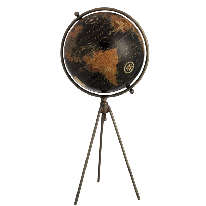 Globe Trepied en métal et plastique noir