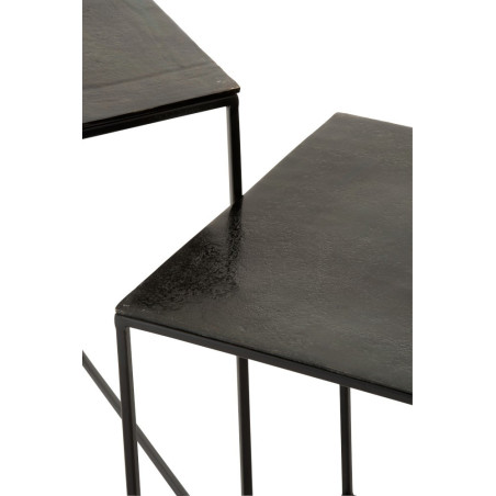 Set de 2 Table Gigogne Carree Oxidize