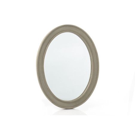 Miroir Médaillon beige grisé