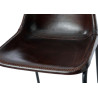 Chaise de bar Vintage cuir marron