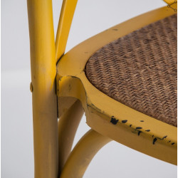 Chaise bistro jaune en bois ACHIM
