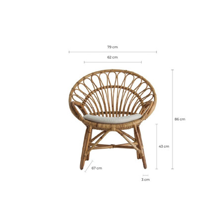 Fauteuil Cielce en rotin