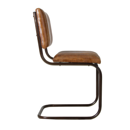 Chaise Chadron en cuir marron Vical Home