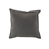 Coussin Décor en cuir gris J-Line