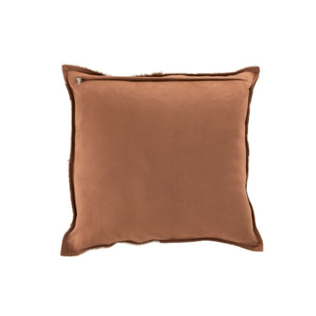 Coussin Point en cuir cognac J-Line