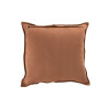 Coussin Point en cuir cognac J-Line