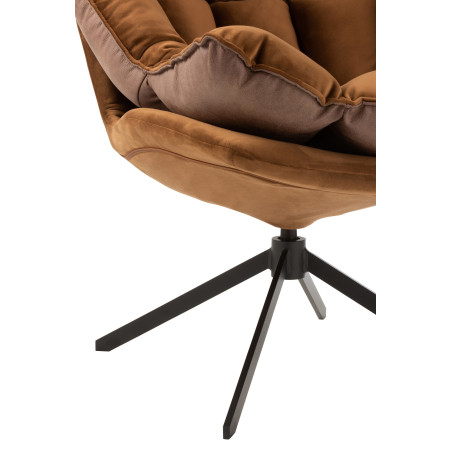 Fauteuil Relax textile marron  J-Line