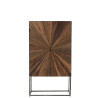 Armoire Shanil 2 portes bois brut et métal J-Line