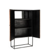 Armoire Shanil 2 portes bois brut et métal J-Line