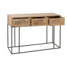 Console en bois de Manguier et rotin J-Line