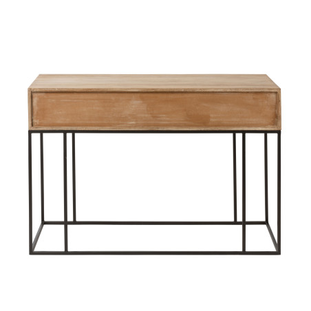 Console en bois de Manguier et rotin J-Line